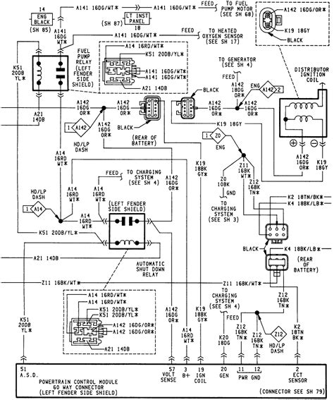 1993 dodge dakota fuel system wiring diagram 